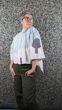 Load image into Gallery viewer, HI-LO SHROOM Shirt - light blue stripey - 2/3 sleeve
