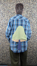 Load image into Gallery viewer, HI-LO SHROOM Shirt - blue green plaid - SNAP front
